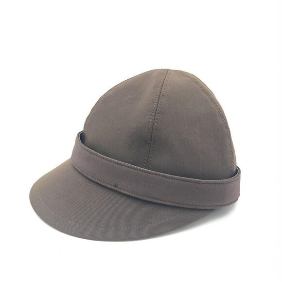 NWOT PRADA Brown Nylon Riding Cap Size M - Picture 3 of 11